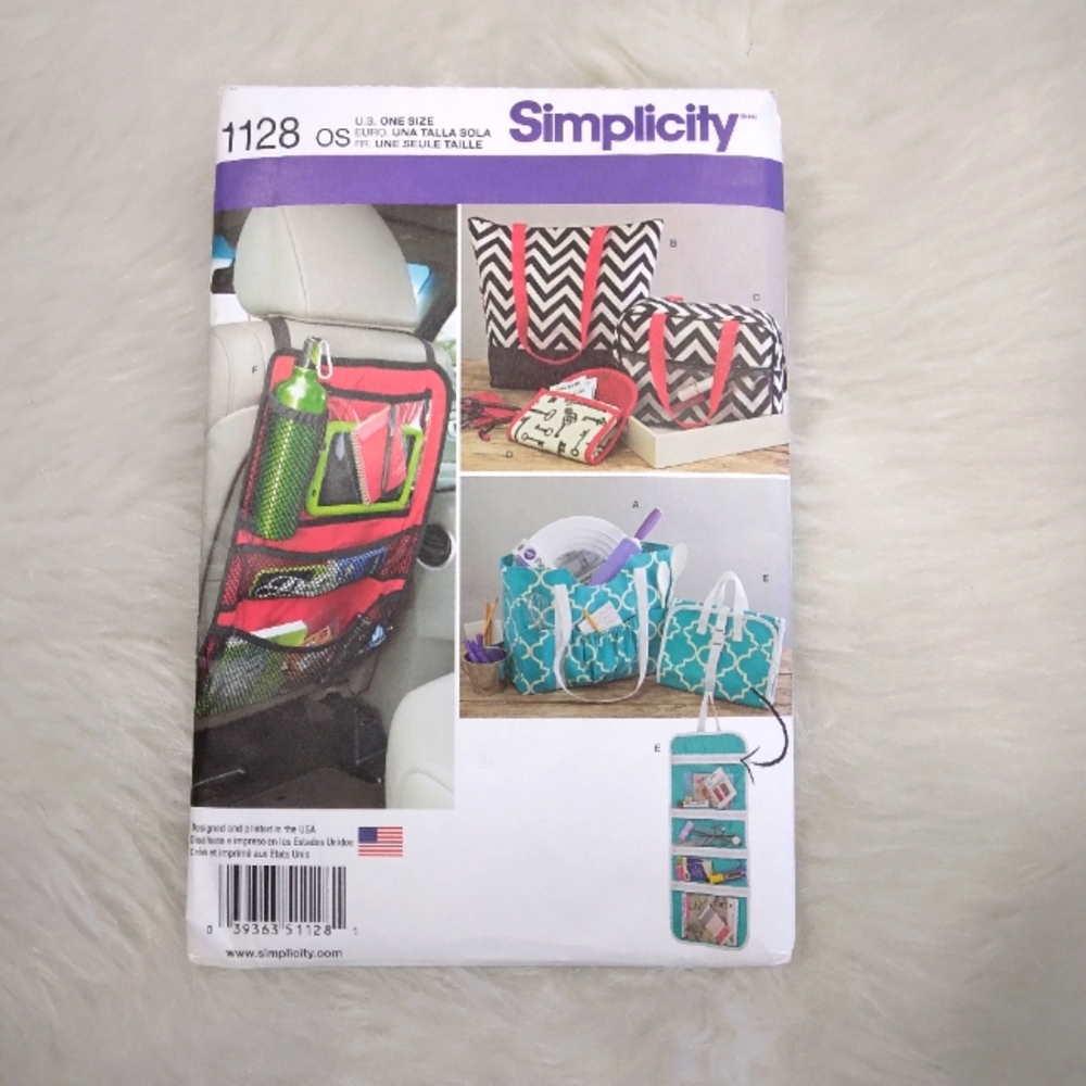 SIMPLICITY 1128 Tote In 3 Sizes & 3 Organizers